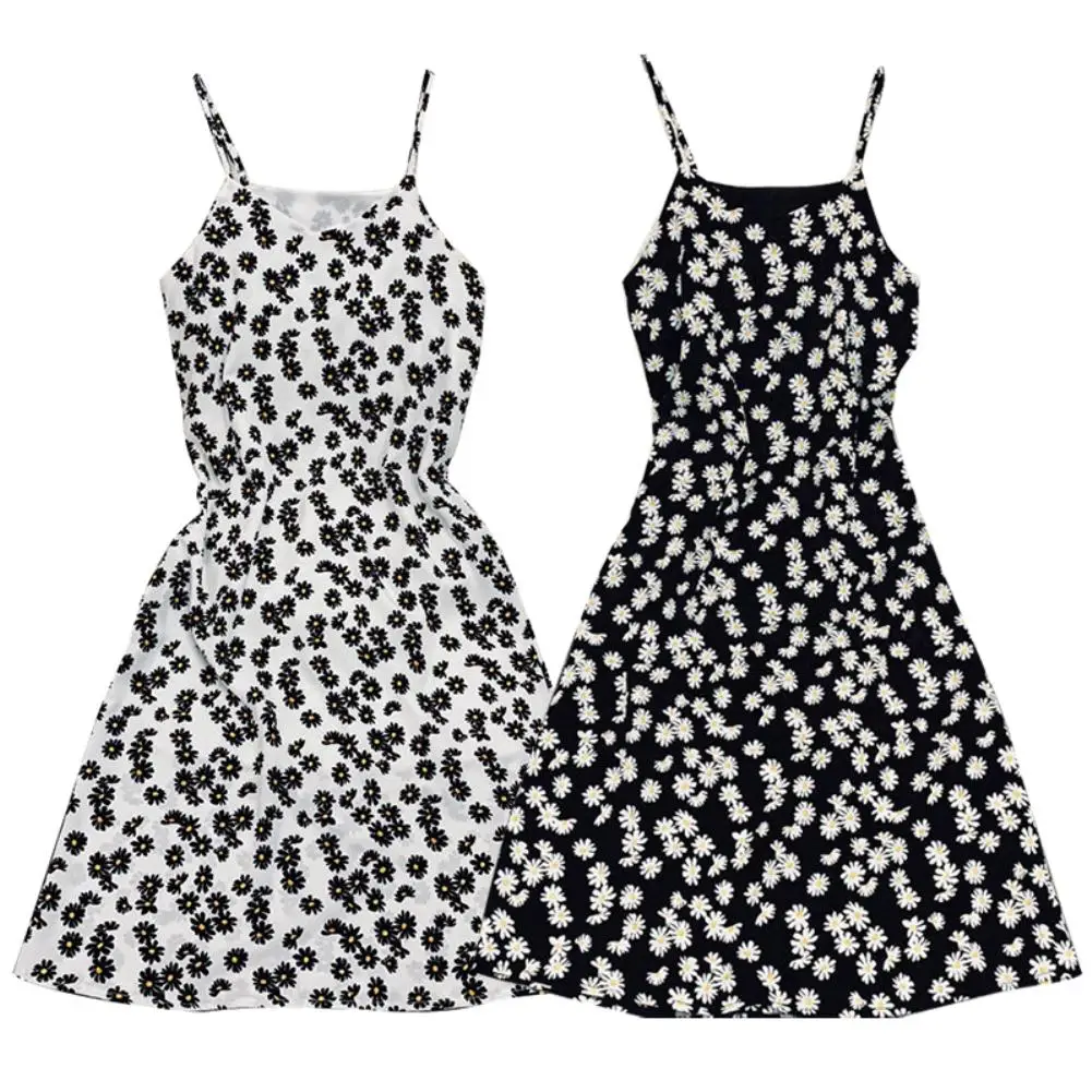 

Fashion Women Marguerite Sleeveless V Neck Strap Midi Dress Flared Sundress