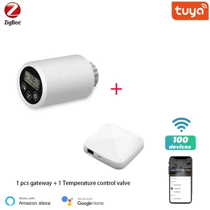 Tuya ZIGBEE New Radiator Actuator Valve Smart Programmable Thermostat Temperature Heaterzigbee Voice Contro | Обустройство дома