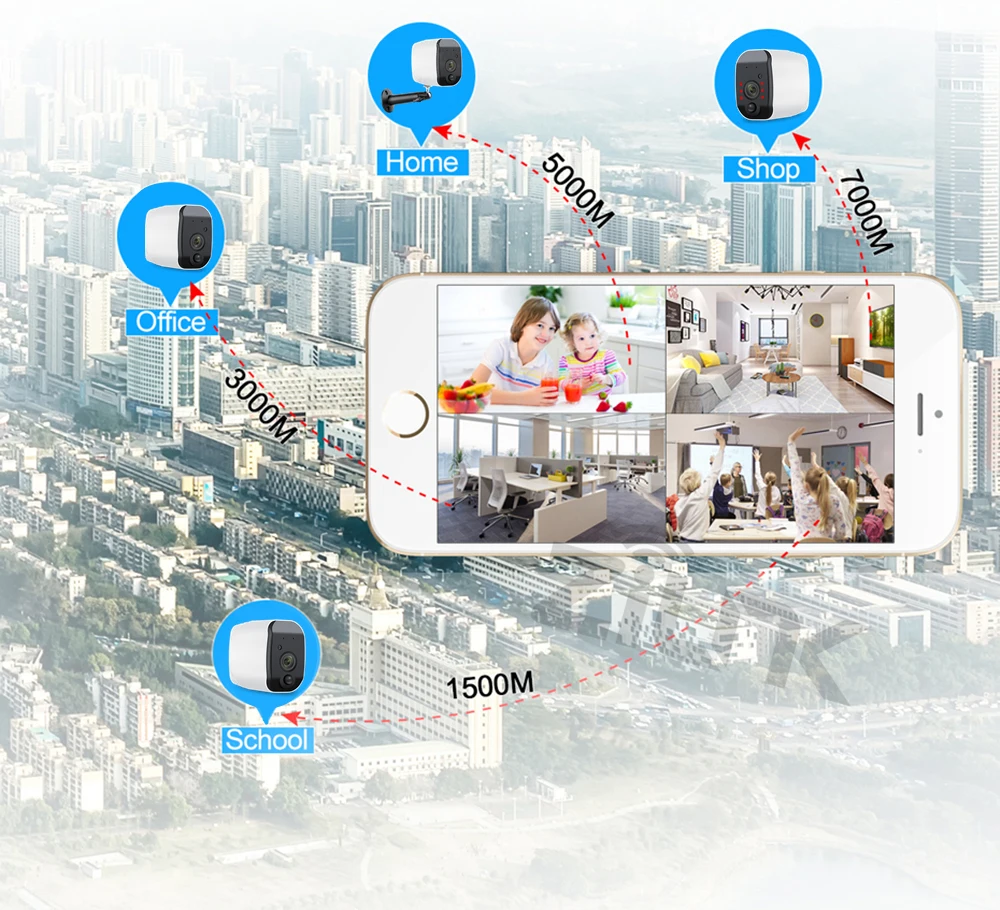 Уличная IP камера 1080p HD батарея WiFi Беспроводная камера наблюдения 2.0мп Домашняя безопасность Водонепроницаемая PIR сигнализация аудио низкая мощность
