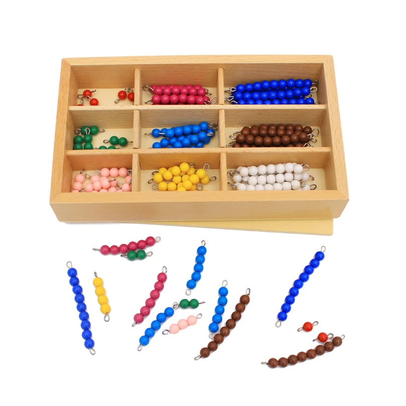 

Preschool Training Kids Toys Montessori Materials Educational Wooden Toy Colorful Checker Board Beads Math Toys Early Childhood