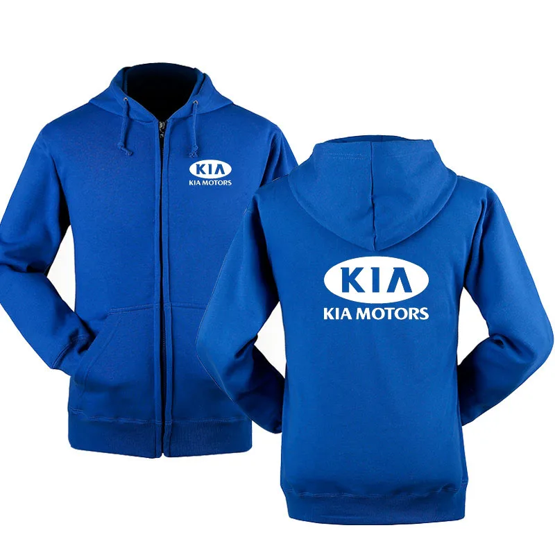 Весенний кардиган мужские толстовки на молнии с логотипом KIA куртка одежда
