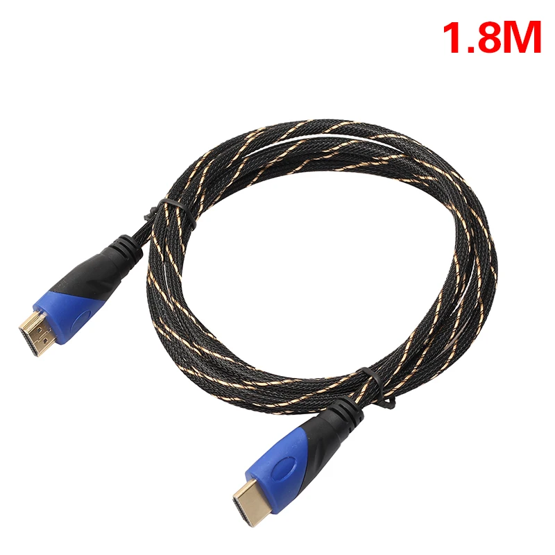 Плетеный кабель HDMI разъем Папа папа позолоченный штекер скорости кабели для