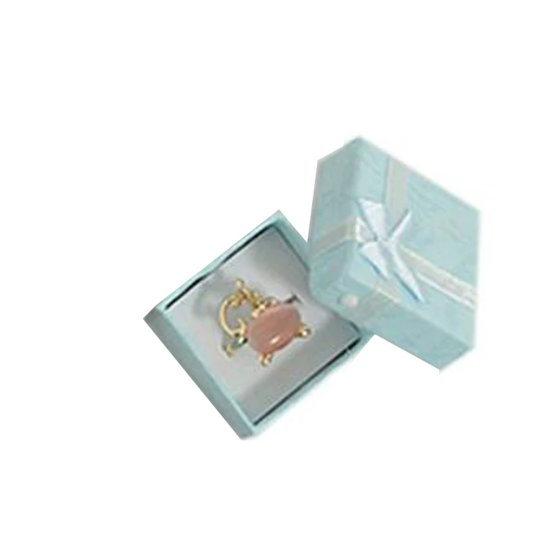 Blue 4X4CM 3 размера 19 цветов бумажная лента ожерелье серьги кольцо посылка Коробка Цветочный 4*3 см 5*5 см 5*8 см органайзер для хранения ювелирных изделий Подарочная коробка - Цвет: Blue 4X4CM
