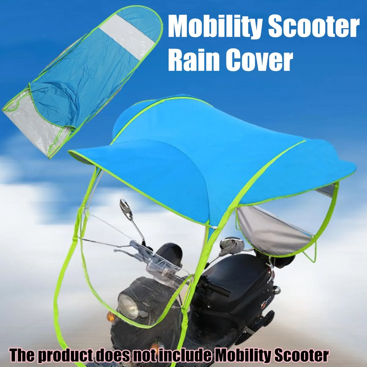 

Proof Motorbike Scooter Sun Shade Rain Cover Electric Vehicle Umbrella Mobility Raincoat Poncho car motor scooter rain cover