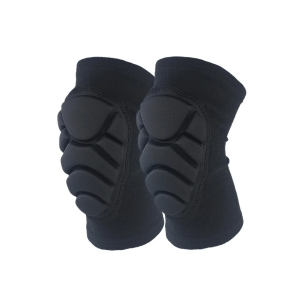 

1 Pair of Thicken Sponge Sports Soccer Knee Pads Anti-collision Volleyball Hip-hop Sports Protective Gear Support Breathable Bas
