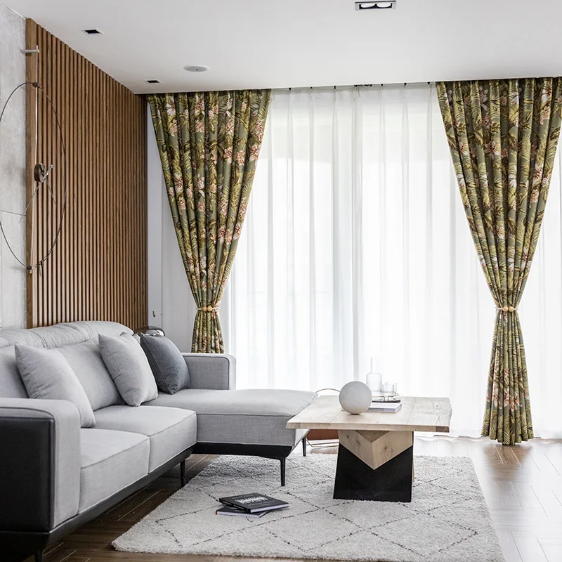 Цветочный занавес s американский кантри занавеска зеленое окно спальня