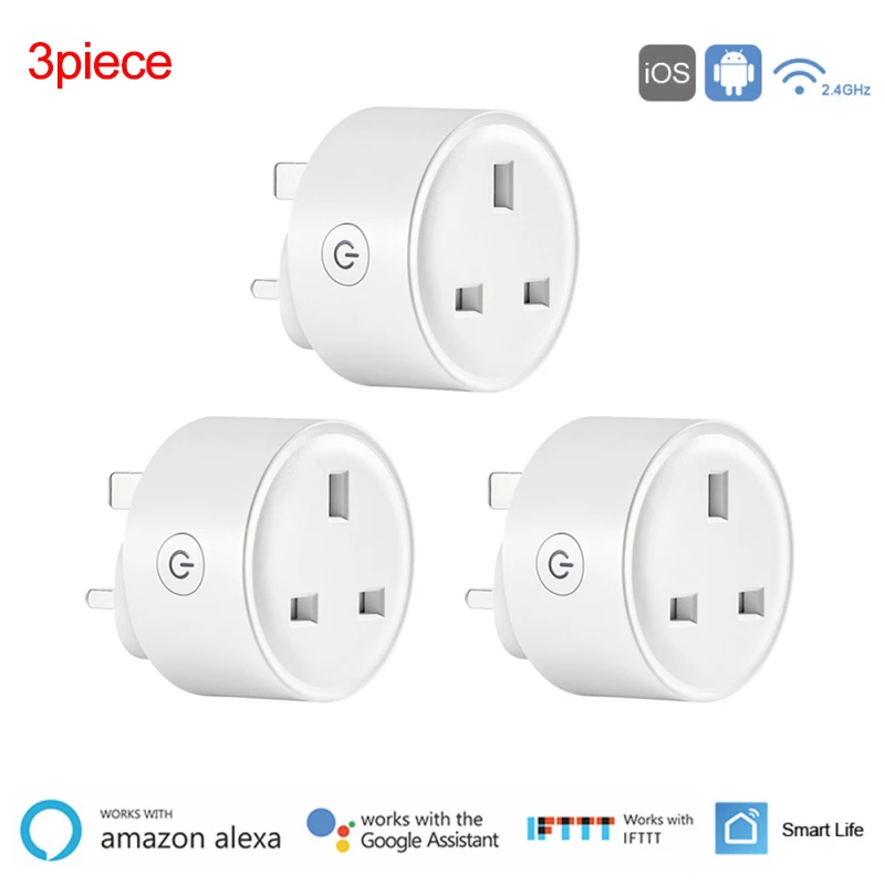 

TUYA Smart Plug UK Adaptor Voice Control Power Energy Monitor Outlet Timer Socket For Alexa Google Home Tuya Smartlife App