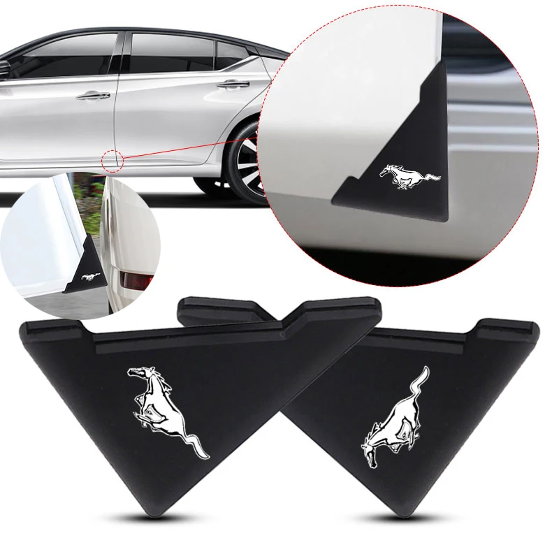 

2PCS Car Door Corner Cover Bumper Protector Anti-Scratch Sticker For Ford Mustang Explorer Focu Fusion F-150 Car Accessories