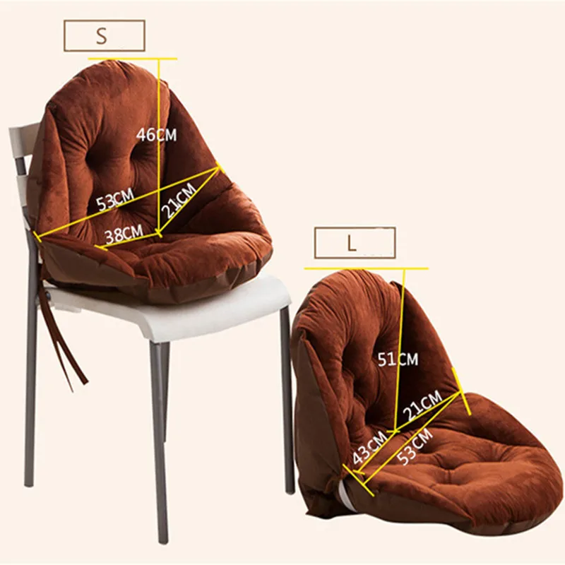 

Autumn Winter Linen Computer Chair Cushion Office Warm Seat Pad Mat For Waist Protect 10 Colors Non-slip Student Back Cushions