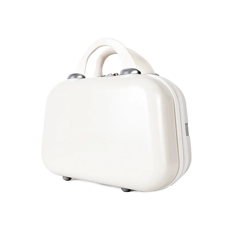 

Полностью белый маленький ручной чемодан на молнии