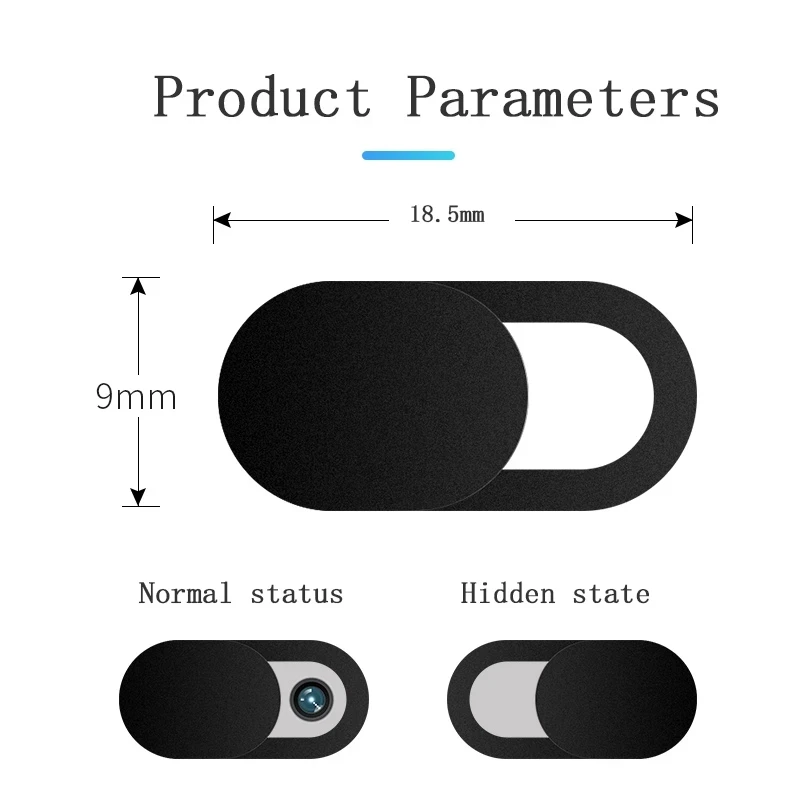 20PCS WebCam Cover Shutter Magnet Slider Plastic For iPhone Web Laptop PC iPad Tablet Camera Cover Mobile Phone Privacy Sticker