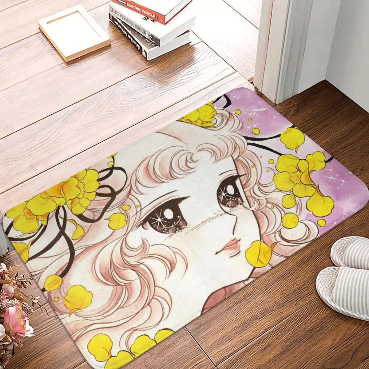 

Карамельные конфеты, милые комиксы для девочек, Придверный коврик для спальни, современный мягкий вход, искусственный японский аниме, проти...