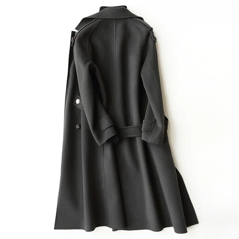 2020 модное 100% шерстяное пальто для женщин осень зима Длинные куртки женские