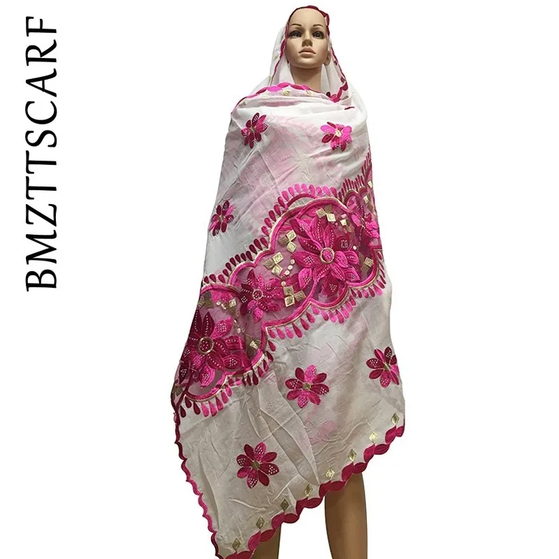 Африканские шарфы для женщин большого размера хиджаб шарф хлопок Сращивание