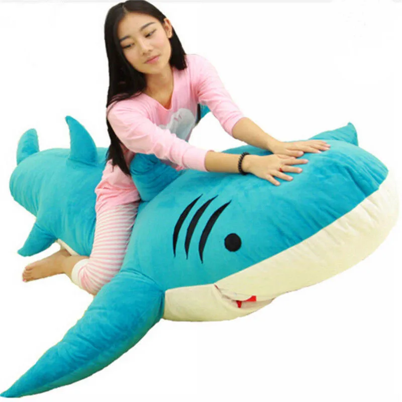 Giant Big Shark Sleeping Bag Beanbag Sofa Bed Plush Stuffed Soft Gift Pull Over