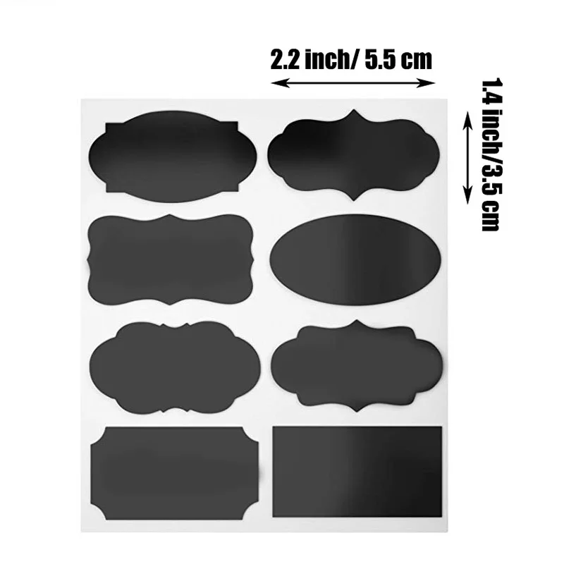 

36 Pcs/set Blackboard Sticker Craft Jars Organizer Labels Chalkboard Chalk Board Sticker 5cm x 3.5cm Kitchen Accessories