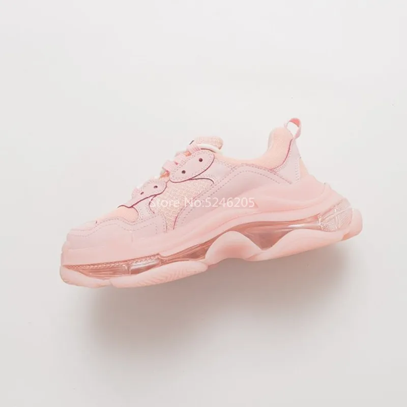 Кроссовки Детские на шнуровке модная обувь для тренировок высокая прозрачная