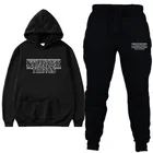 Мужскойженский спортивный костюм с принтом Stranger Things, толстовка с капюшоном + длинные штаны, комплект из двух предметов, спортивный костюм, Осень-зима 2019