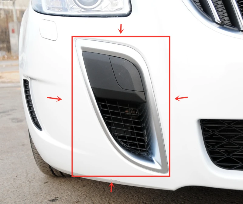 

QDAEROHIVE car Front Bumper Lower Grille Grill Fog Light bezel Fog Lamp cover For Buick Regal GS 2010-2016