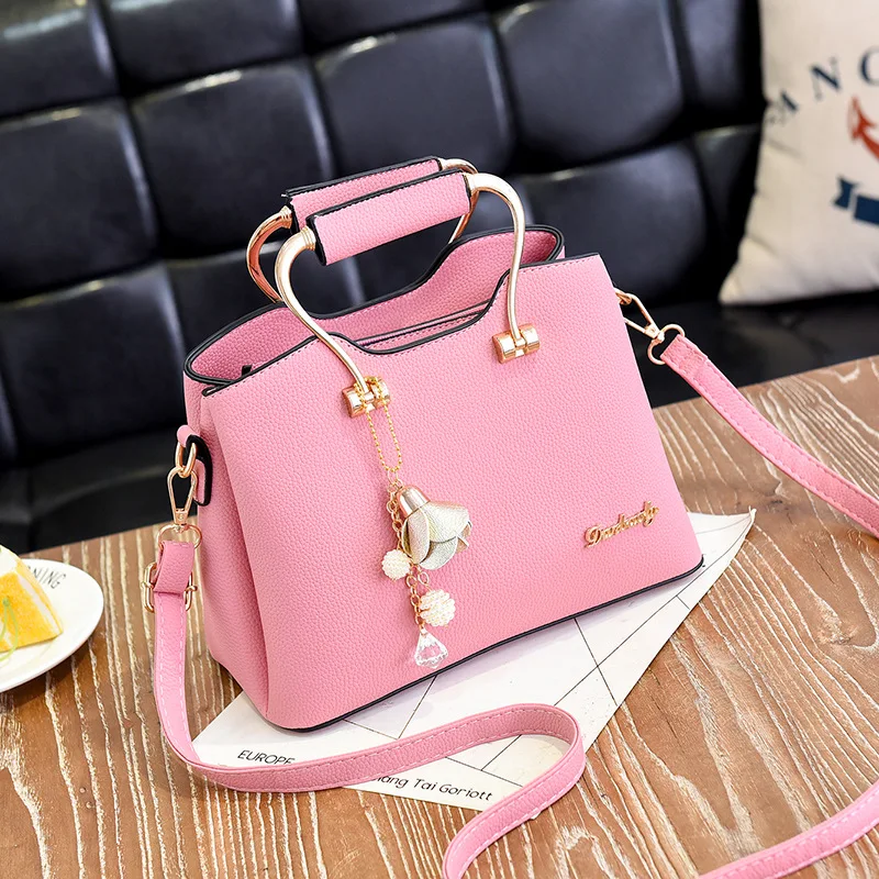 

Pu Leather Crossbody Bag Flower Ornaments Elegant Soft Cheap Party Bags Stylish Shoulder Bags Plating Hardware Designer Bags