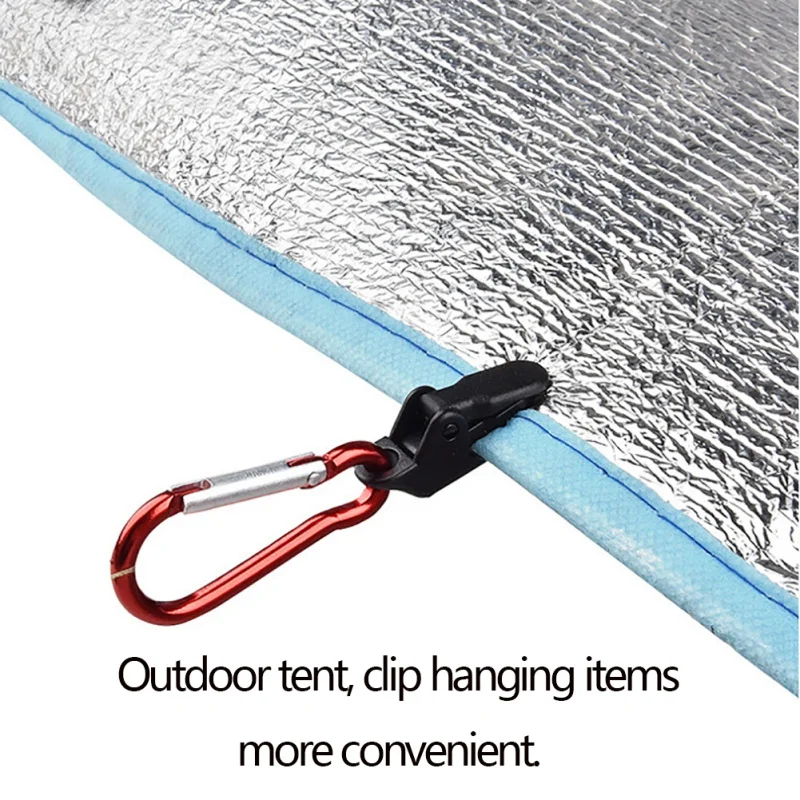 5/10/20Pcs Crocodile Clip With Carabiner Awning Clamp Tarp Clips Outdoor Camping Survival Tighten Tool Tent Accessories | Спорт и