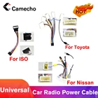 Автомобильный радиоприемник Camecho, 2DIN, Android, ISO, силовой кабель, Автомобильный мультимедийный MP5 плеер, переходник, разъем для VW Toyota Nissan Kia Golf