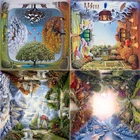 5D алмазная живопись сделай сам, четыре сезона, алмазная вышивка, пейзаж, вышивка крестиком, полная квадратная круглая вышивка, ручное искусство, подарок, украшение для дома