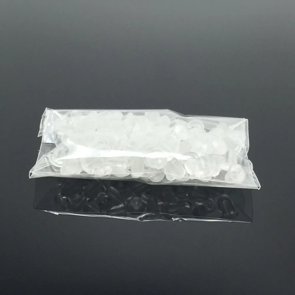 100 шт./лот тонкие мягкие силиконовые резиновые серьги фурнитура для сережек DIY