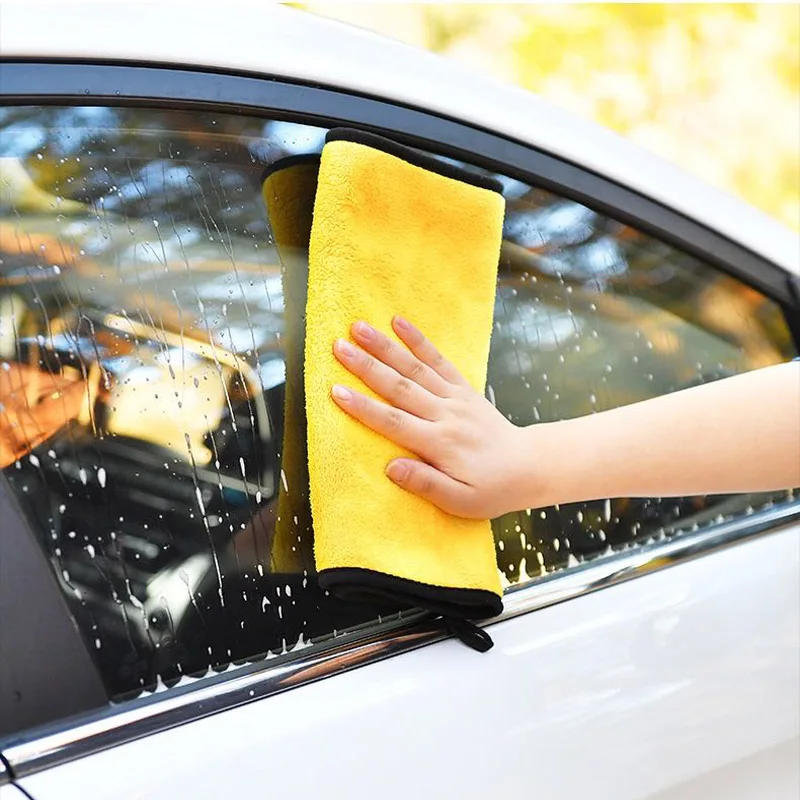 

Microfiber Towel Car Wash Cloth Auto Cleaning Door Window Care Thick Strong Water Absorption For Car Home Automobile Accessories