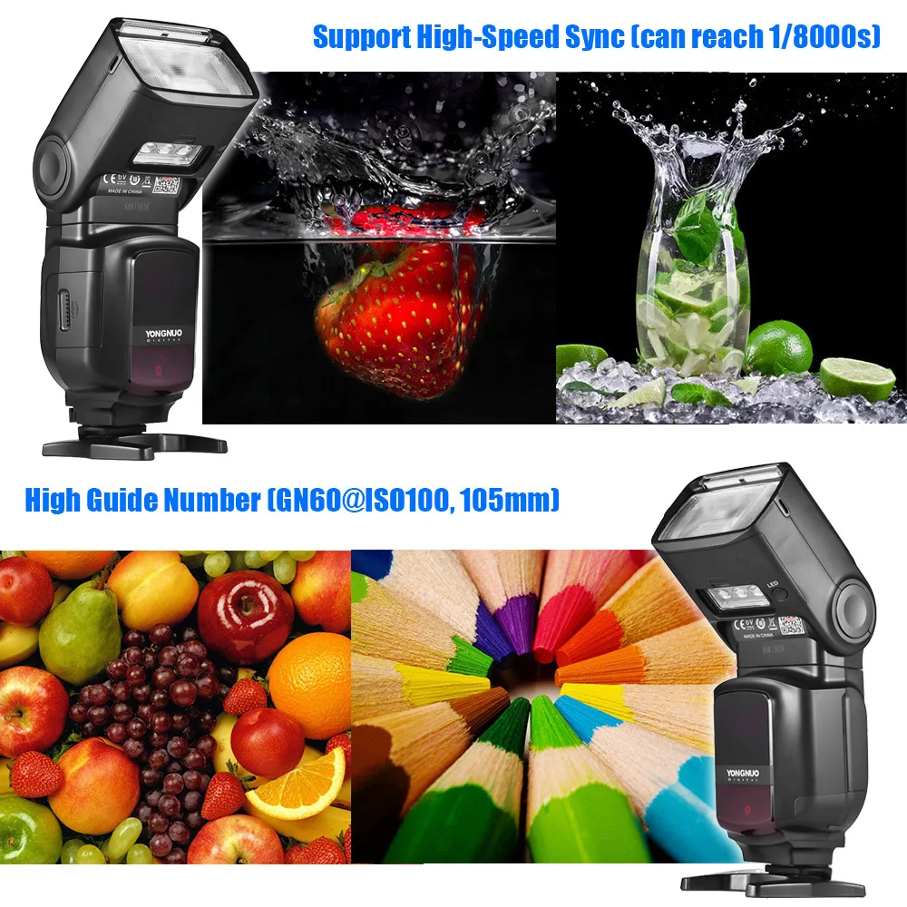 YONGNUO YN968N Беспроводная вспышка Speedlite YN968 N ttl оснащен светодиодный светильник для