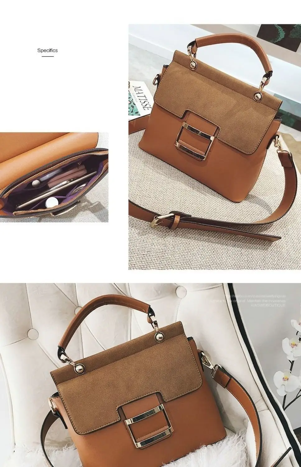 

Women's bag 2021 spring and summer new fashion Korean fashion lock matte retro versatile one shoulder cross carry bag