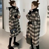 2021 autumn and winter loose medium length plush thickened fashionable womens sweater
