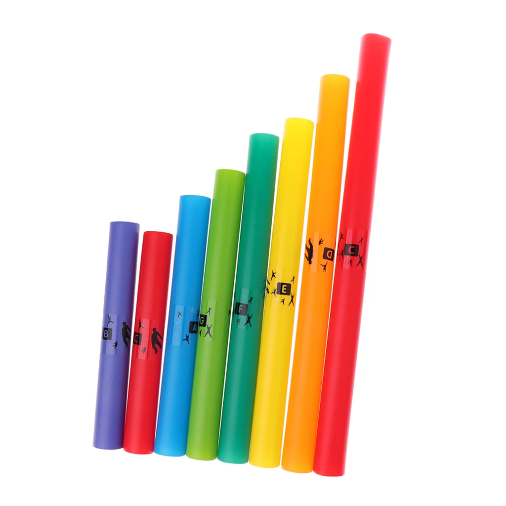 Plastic Percussion Musical Tube for Kids Music Enlightment 8 Tones Tuned |