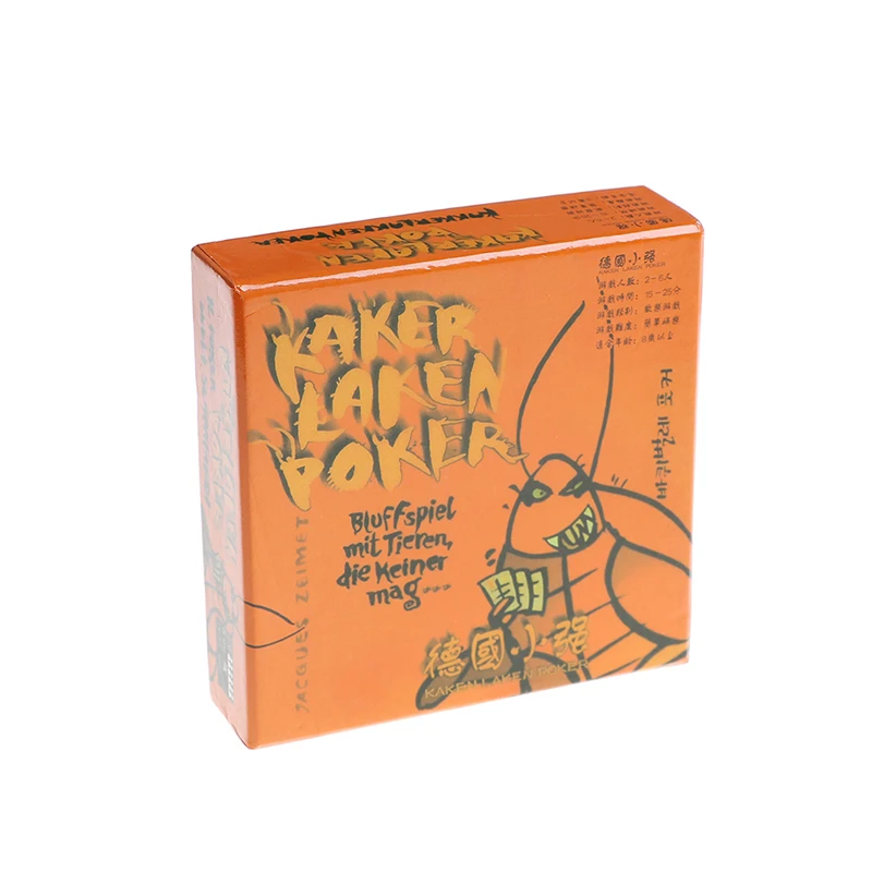 

11.5*11.5cm Family Party Cockroach Indoor Game Funny Cards Game Kakerlaken Salat/Poker/Royal/Suppe/Mogel Motte Board Game