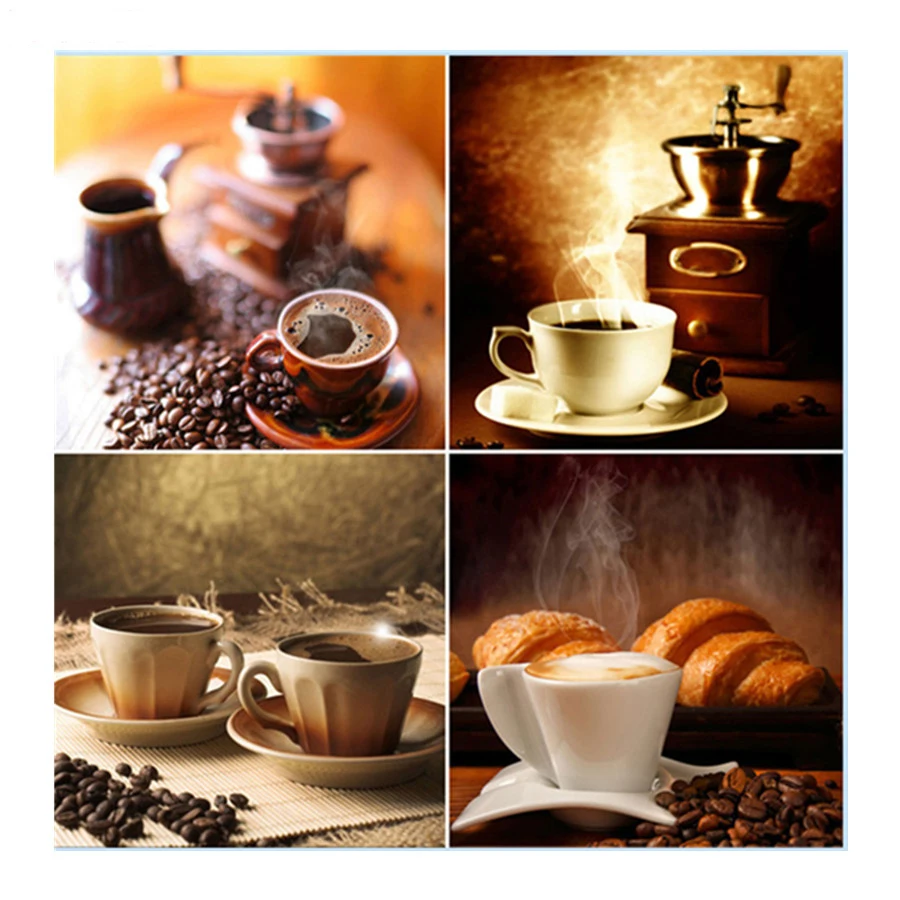 Новейшая кофейная чашка и кофемолка 5d Diy Алмазная картина рукоделие круглые