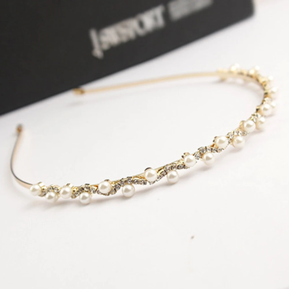 Модная новинка жемчужная повязка для волос женщин аксессуары роскошная длинная