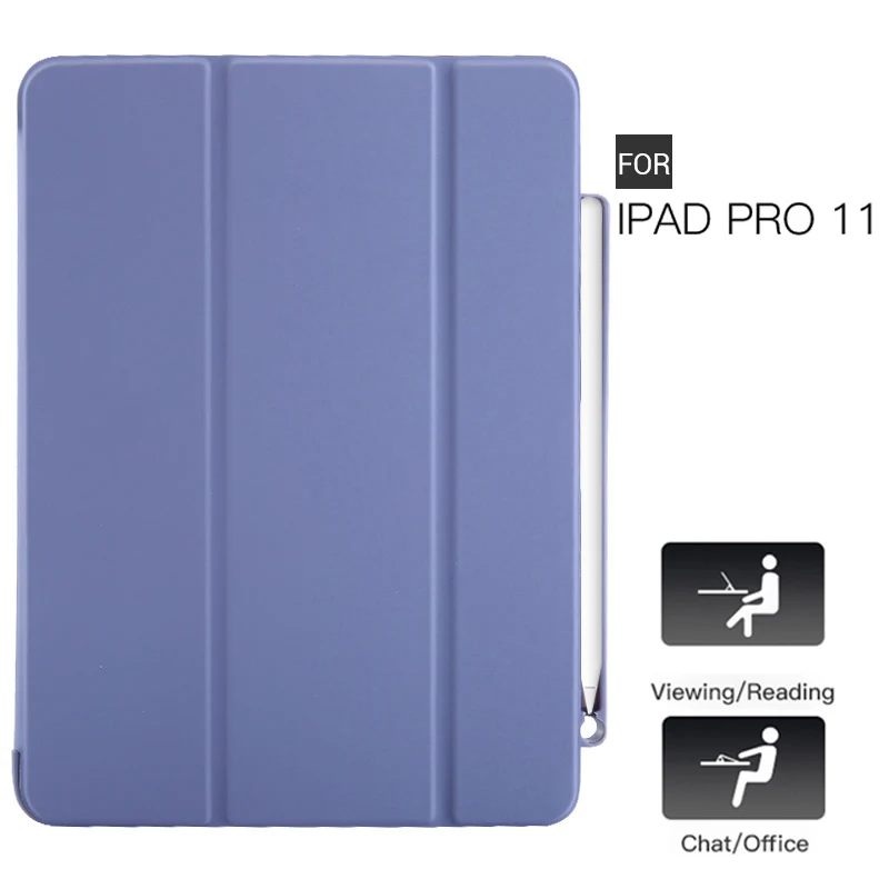 Чехол Funda для iPad Pro 11 2018 с держателем карандашей умный кожаный тройной бумажник из