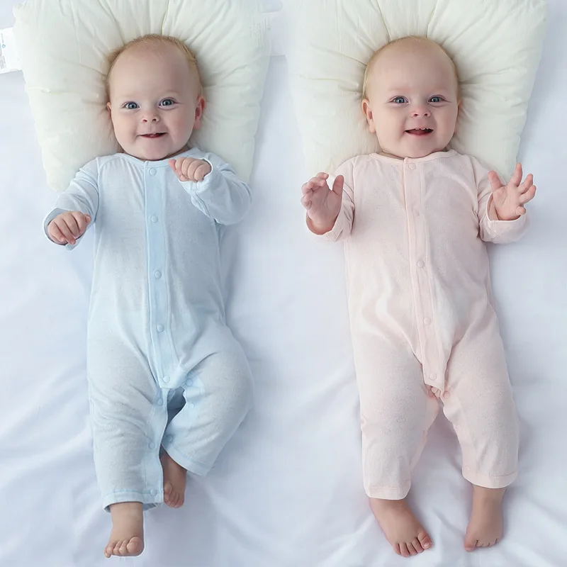 

Baby clothes class a spring clothes ultra thin bamboo fiber baby one-piece clothes pajamas modal Nordic fart clothes