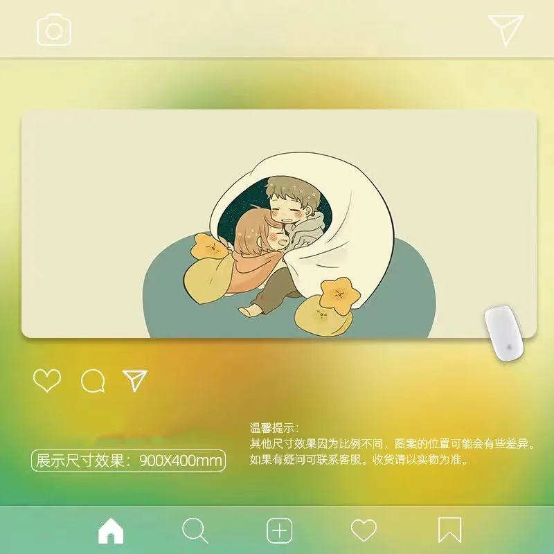 

Gaming mousepad Cute Cartoon Anti-Slip Mouse Pad Natural RubberComfortabele Keyboard pad Long Table Mat Carpet Mat Writing pad