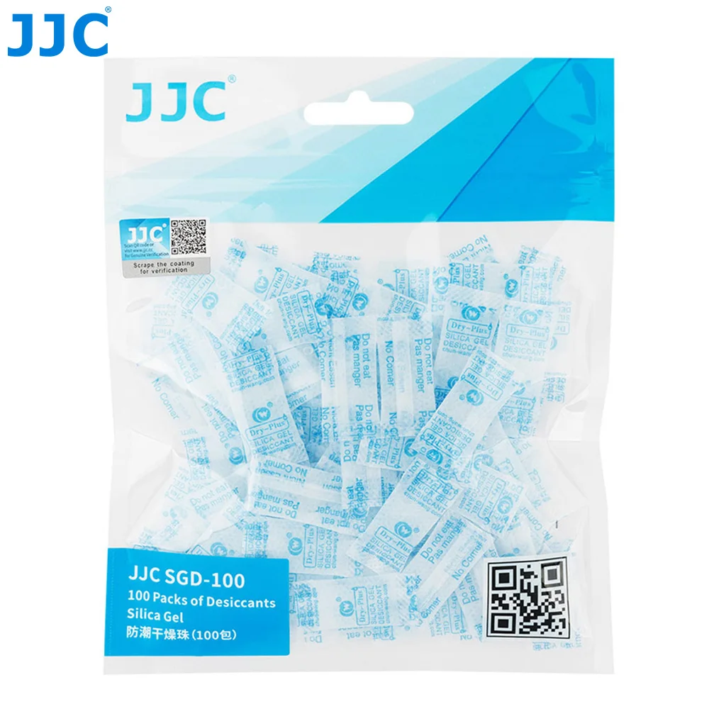 

JJC 100 Bags Universal Desiccant Silica Gel Non-toxic Moisture Absorber Sachet for ND Lens Filter Camera Photography Accessories