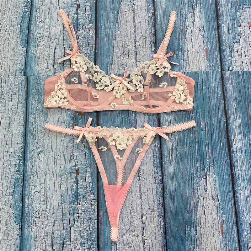 

Midsummer new style three-dimensional flower embroidery sexy women's underwear sensual lingerie woman erotic sexy lingerie