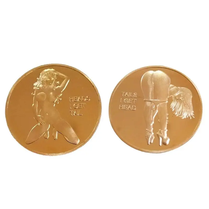 Сексуальная женщина монета получить хвосты головы! Юбилейные монеты для девочек