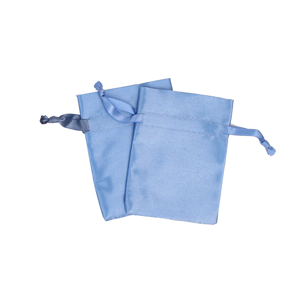 300 шт. белая атласная сумка на шнурке ткань для ювелирных изделий оптовая продажа