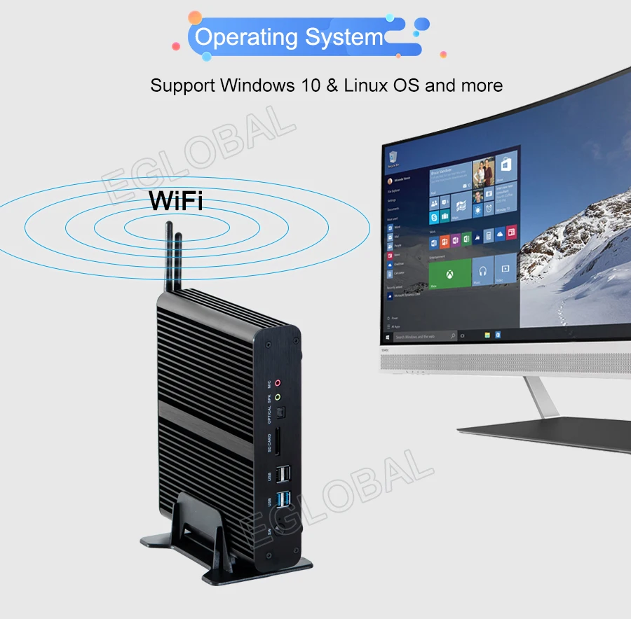 [6Gen Core i7 6567U] Intel Iris Graphics 550 мини компьютер Skylake PC Windows 10 двойной гигабитный Lan Wi Fi HDMI DP