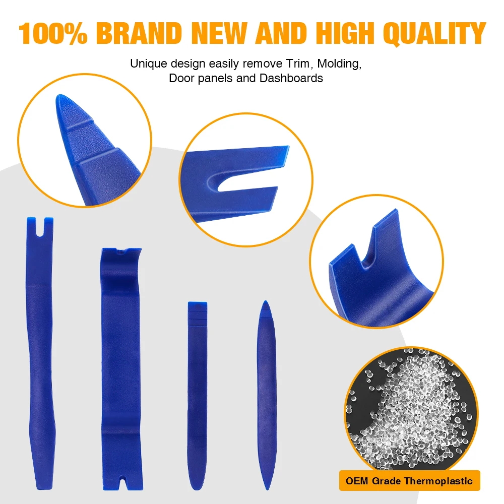 5 шт. инструмент для снятия автомобильных зажимов аудио и двери съемник рычажный