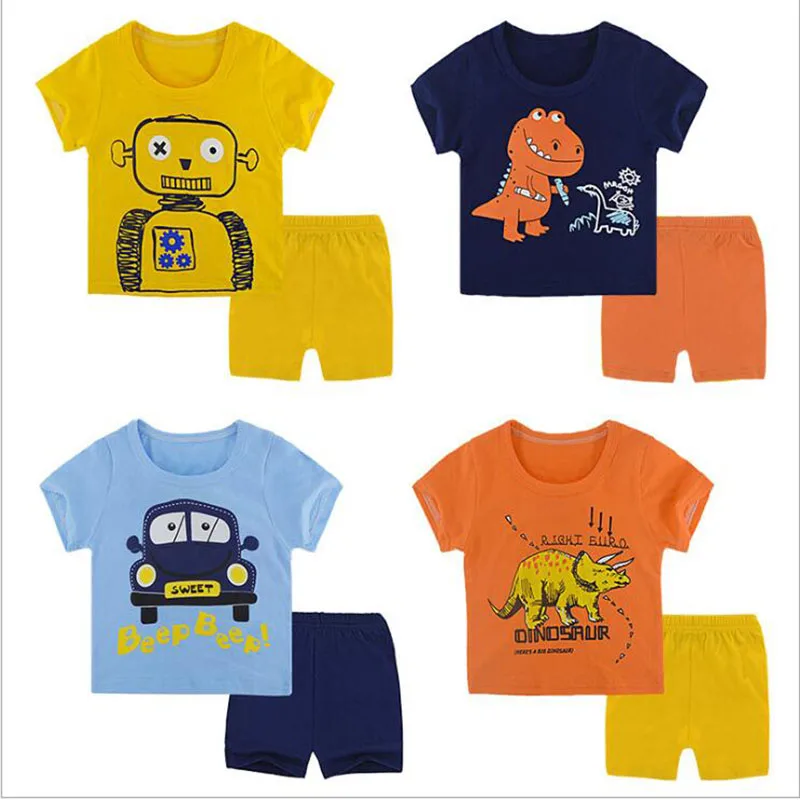 

T Shirt Cartoon Baby Kids Boys Girls Children Cotton Short Sleeves Toddler Tee Tops Clothing Short Tees
