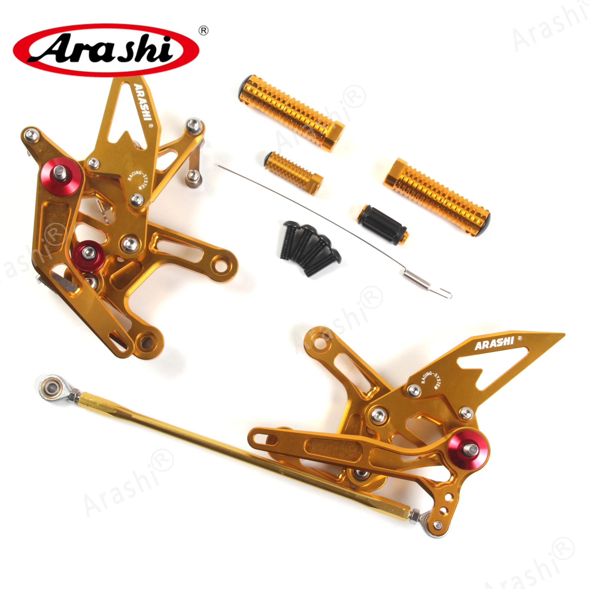Arashi ZX10R NINJA CNC Регулируемая Задняя подставка для ног KAWASAKI ZX-10R 2011 - 2015 подножки