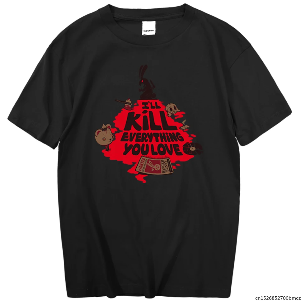 

Ill Murder Everything You Love Cat T-Shirts Womens Summer Vintage Womens Clothing Casual Harajuku Tees Tops