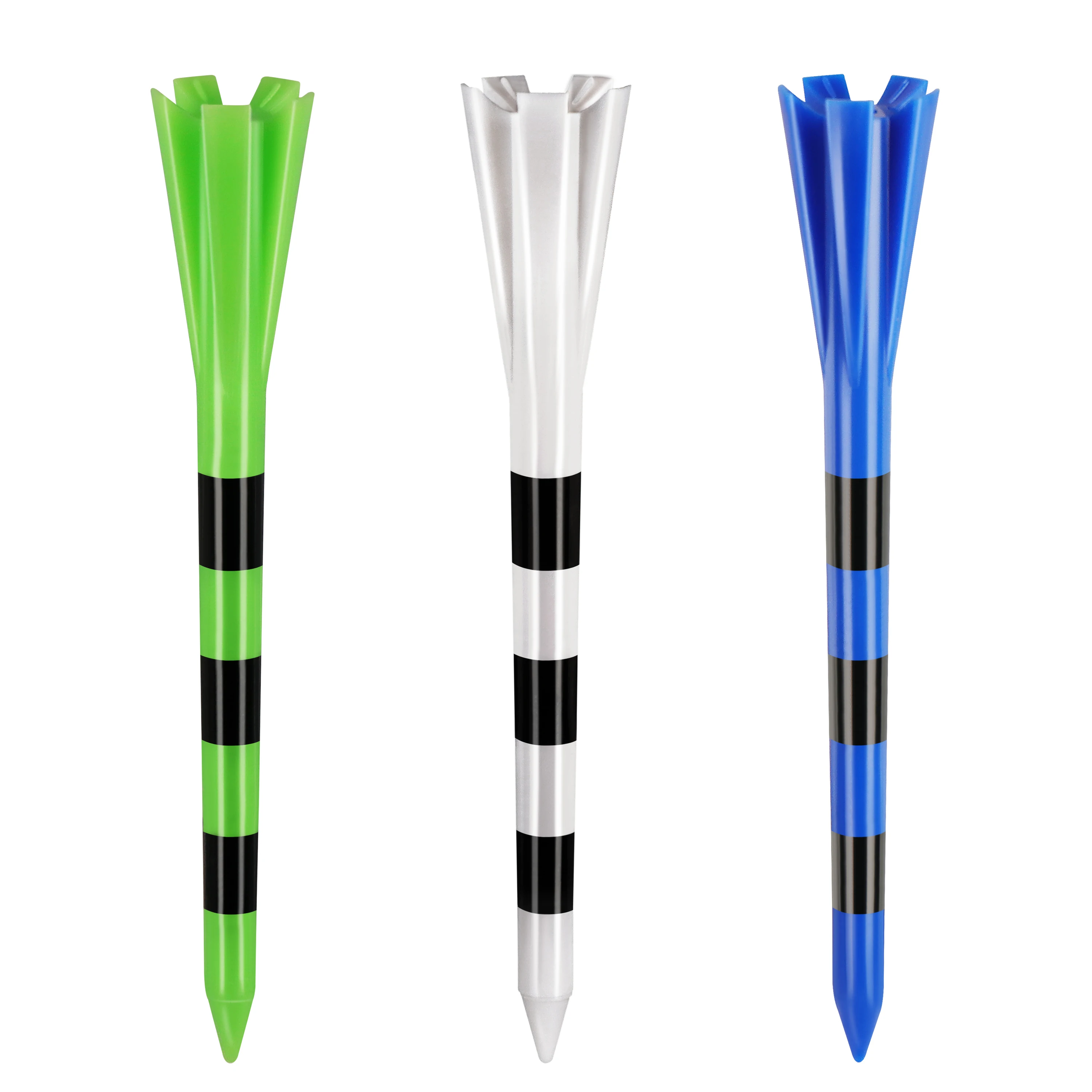 

Champkey SDP Plus Golf Plastic Tees 83MM (75PCS/BAG) | Reduces Friction & Side Spin 5 Prongs Golf Tees