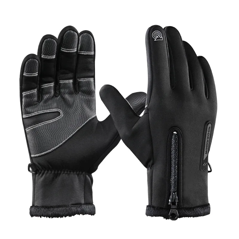 Перчатки для сноуборда, зимние перчатки с защитой от снега и ветра для сенсорных экранов, водонепроницаемые перчатки, мотоциклетные велоси... от AliExpress WW